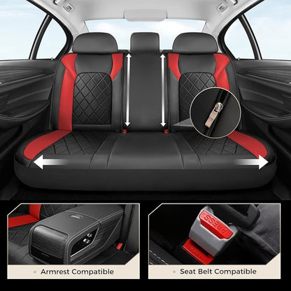 Coverado Car Seat Covers, Seat Covers Full Set, 5 Seats Automotive Seat Cover, Mesh Breathable Seat Protectors, Universal Fit for Most Cars