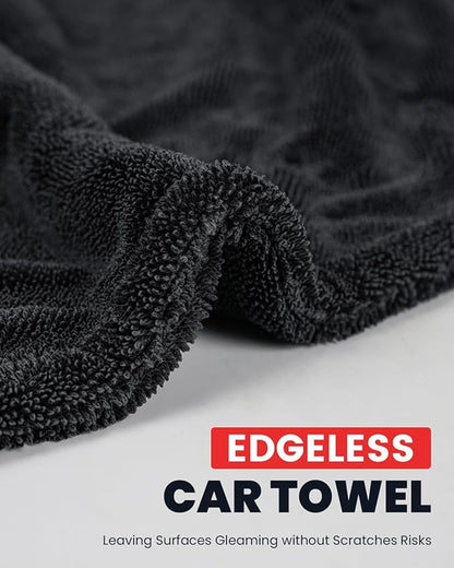 LASFIT Drying Towel, [2025 Upgraded] Large Super Absorbent Car Drying Towel for Car Detailing Streak Free, XL 1300 GSM Premium Ultra Soft Microfiber, Twisted-Loop Microfiber Towels for Cars