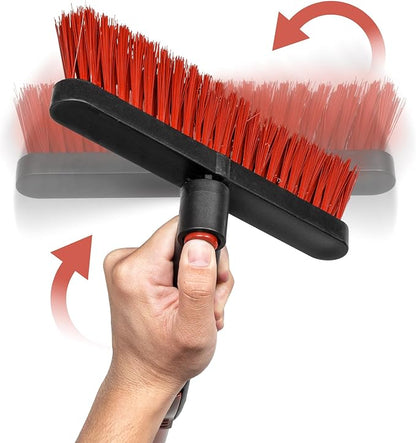 BDK Motor Trend Ice Scraper with Extendable Handle and Rotating Brush Head - Tough Rubber Grip Snow Brush/Broom/Frost Remover for Car and Truck Windshields/Mirrors, Winter Storm Survival Kits