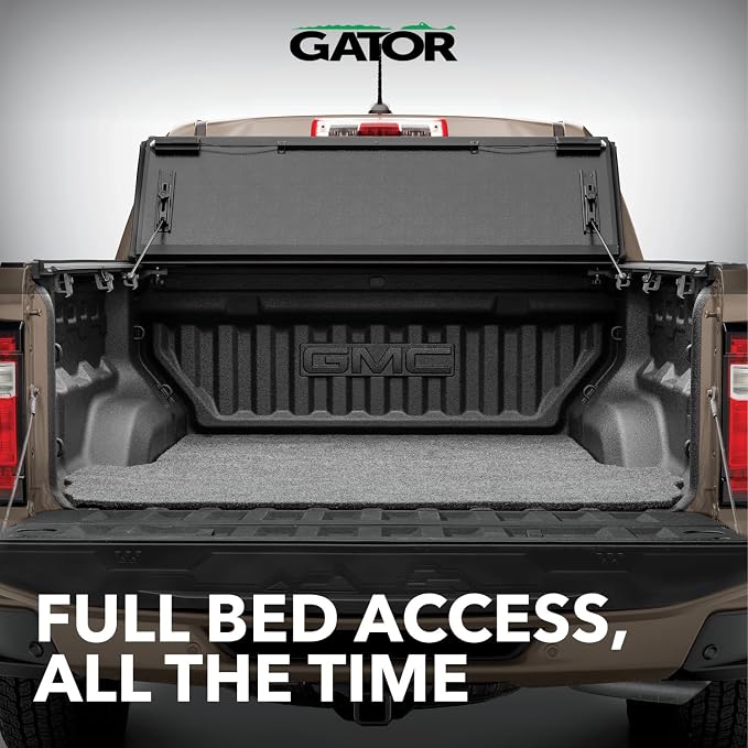 Gator FX Hard Quad-Fold Truck Bed Tonneau Cover | 8828130 | Fits 2019 - 2025 Chevy/GMC Silverado/Sierra, works w/ MultiPro/Flex tailgate (Will not fit Carbon Pro Bed) 5' 10" Bed (70")