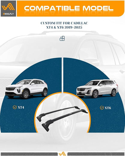 330 LBS Lockable Roof Rack Cross Bars Fit for Cadillac XT4 XT6 2019-2025 CrossBars Rooftop Luggage Rack Cargo Carrier Accessories