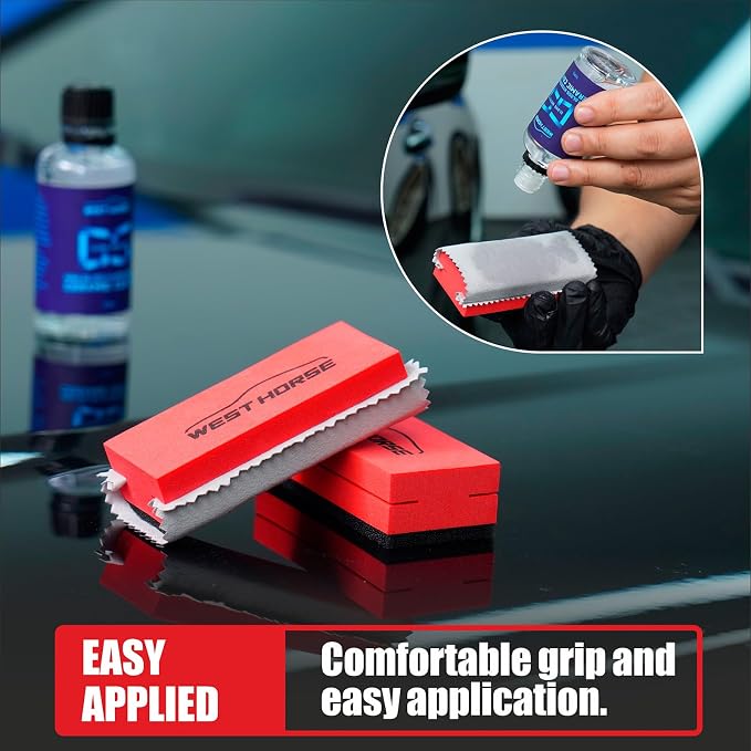18PC Ceramic Coating Applicator Kit | 6 Foam Sponge Blocks, 12 Suede Cloths, For Paint, Glass, Wheels, Wax & Sealant Application