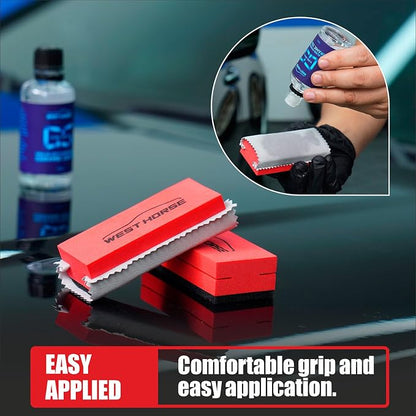 18PC Ceramic Coating Applicator Kit | 6 Foam Sponge Blocks, 12 Suede Cloths, For Paint, Glass, Wheels, Wax & Sealant Application