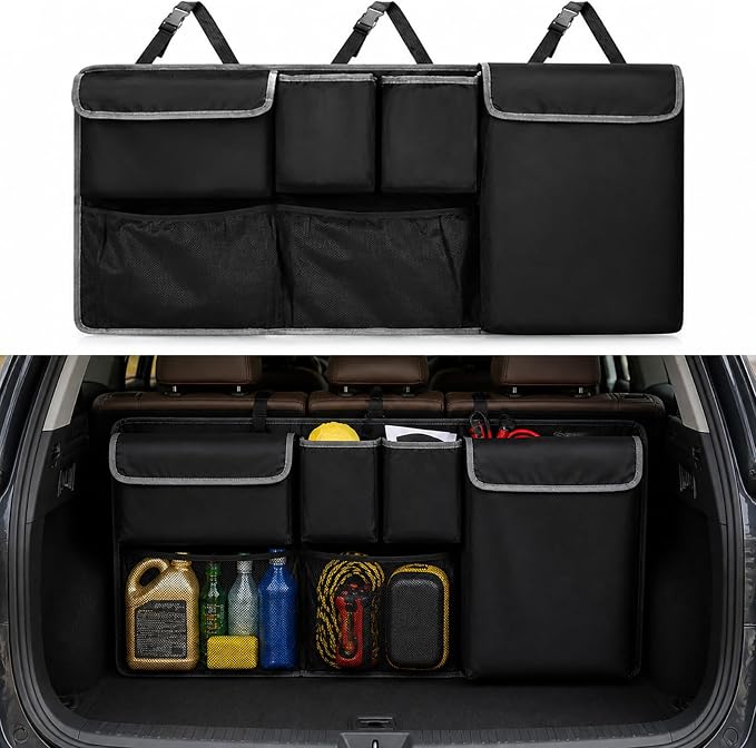Car Trunk Organizer Storage Backseat Hanging Organizer Bag for Toyota RAV4 / RAV4 LE XLE XLE Premium Limited Adventure TRD Off-Road Prime Hybrid SUV Accessories 2019-2026