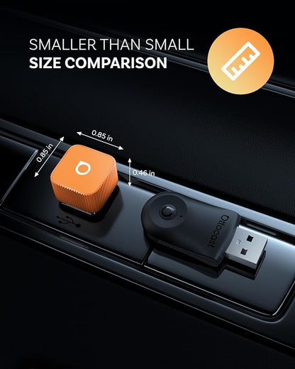 OTTOCAST Mini Cube 3.0 Wireless CarPlay & Android Auto Adapter 2026– Plug & Play, Fast Auto-Reconnect (Orange)