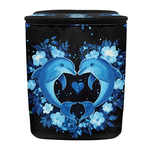 BIGCARJOB Neon Dolphin Car Trash Bag Car Trash Interior Accessories for Back Seat Headrest Car Trash Bin Hanging Trash Bag for Car Garbage Can,Portable Car Trash Bag