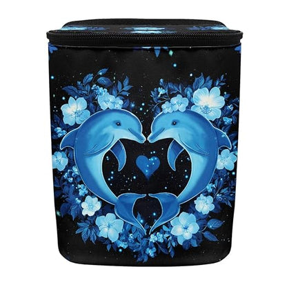 BIGCARJOB Neon Dolphin Car Trash Bag Car Trash Interior Accessories for Back Seat Headrest Car Trash Bin Hanging Trash Bag for Car Garbage Can,Portable Car Trash Bag