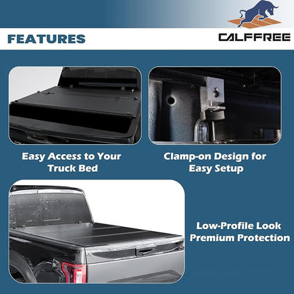 Low Profile Tri-Fold Truck Bed Tonneau Cover Fits 2017-2026 Ford F-250 F-350 Super Duty | 6.75FT (82") Bed | CFLPX043