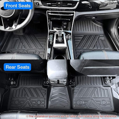 KUST Floor Mats for 2018-2022 Ford EcoSport Accessories, TPE Rubber All Weather Car Mats for EcoSport, Front Rear 2 Row Liners, High Edges, Non-Slip (US Model Only)