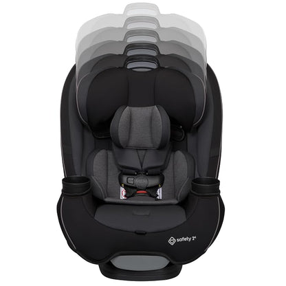 Safety 1st Grow and Go All-in-One Convertible Car Seat, Rear Facing, 5-40 lbs, Forward Facing (30–65 lbs), High Back Booster Seat 40-100 pounds, Black Phantom