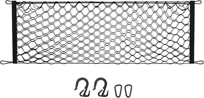 Canvcle Trunk Cargo Net for 2023-2025 2026 Kia Sportage Accessories Envelope Style Mesh Trunk Net Organizer and Storage Stretchable Adjustable Elastic Nylon Rear Cargo Netting with Hooks