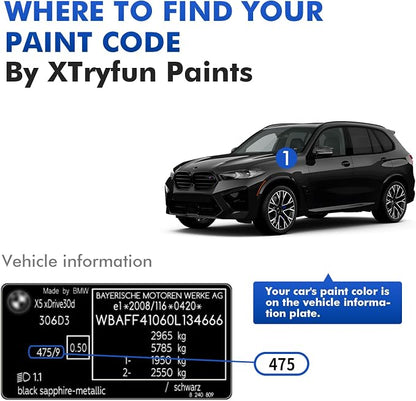 300 Alpine White Touch Up Paint for BMW, DIY Car Paint Scratch Repair Kit, Automotive Paints, Quick & Easy Fix Scratch Repair for X1/X3/X5/X6/2/3/5/7/8 Series/Z4/M3/M5/M6
