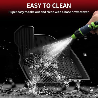 LASFIT Floor Mats for Acura RDX 2019-2026 All Weather Floor Liner TPE Custom Fit Car Mats for Acura RDX 1st & 2nd Row Mats Tasteless Durable and Easy to Clean Black
