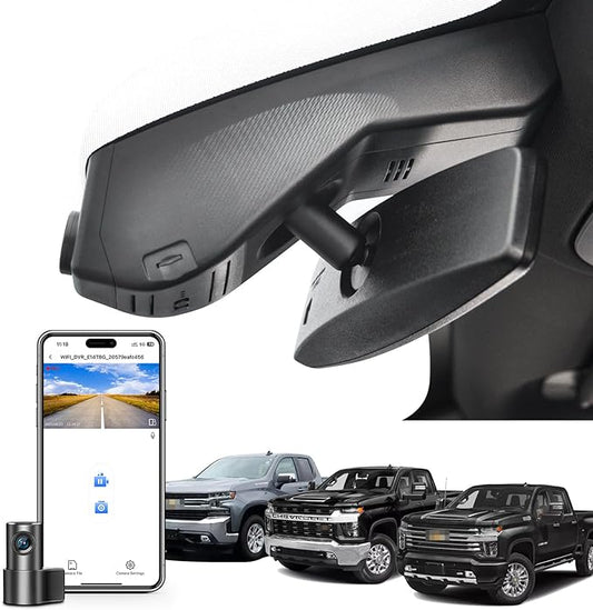 Mangoal Front 4K & Rear 1080P Dash Cam for Chevy Silverado 1500 2019-2021, 1500 Limited 2022 and HD 2020-2023 (Model A), Model A & Model B have Same Models Years but Vehicle Sensor Cover Are Different