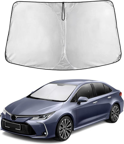 EcoNour Windshield Sunshade for Toyota Corolla 2014-2017 2018 2019 L, LE (Eco/Plus), S, SE, XLE, XSE Sun Visor for Front Windshield & Window Sun Shade Cover, UV Heat Protector, Car Accessories