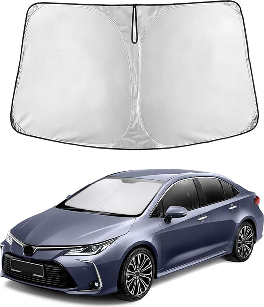 EcoNour Windshield Sunshade for Toyota Corolla 2014-2017 2018 2019 L, LE (Eco/Plus), S, SE, XLE, XSE Sun Visor for Front Windshield & Window Sun Shade Cover, UV Heat Protector, Car Accessories