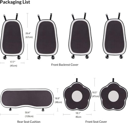 Cute Car Seat Covers Full Set, Universal Fit for Most Cars SUV Pick-up Truck Sedan, Fit for Tesla, Car Accessories for Women Interior, Automotive Vehicle Auto Interior Décor (Full Set)