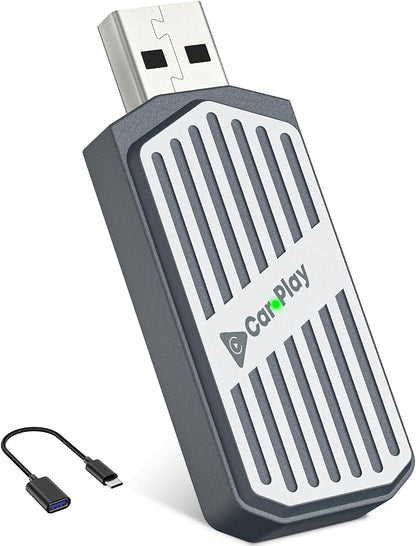 Wireless CarPlay Adapter 2026, 2-in-1 USB & USB-C CarPlay Dongle Wireless for iPhone & Android Auto, Convert Wired to Wireless, Bluetooth Auto-Connect in 5s, Plug & Play, No Latency, Fits 800+ Cars