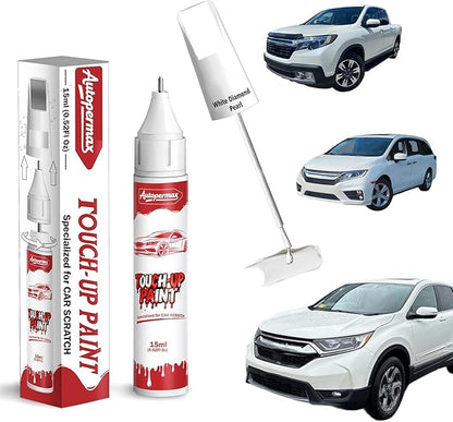 NH-603P White Diamond Pearl Car Touch Up Paint for Honda, Color Accurate Two-In-One Car Paint Scratch Repair Pen, Professional Scratch Remover for Vehicles Chips and Nicks Scuff