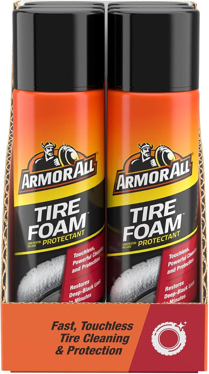 Armor All Tire Foam, Tire Cleaner Spray for Cars, Trucks, Motorcycles, 20 Oz Each, 1.25 Pound (Pack of 2)