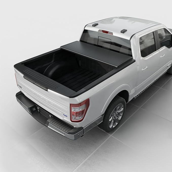 Toptiny Low Profile Hard Folding Truck Bed Tonneau Cover Fits 2015-2026 Ford F-150 5'5" Bed (66")