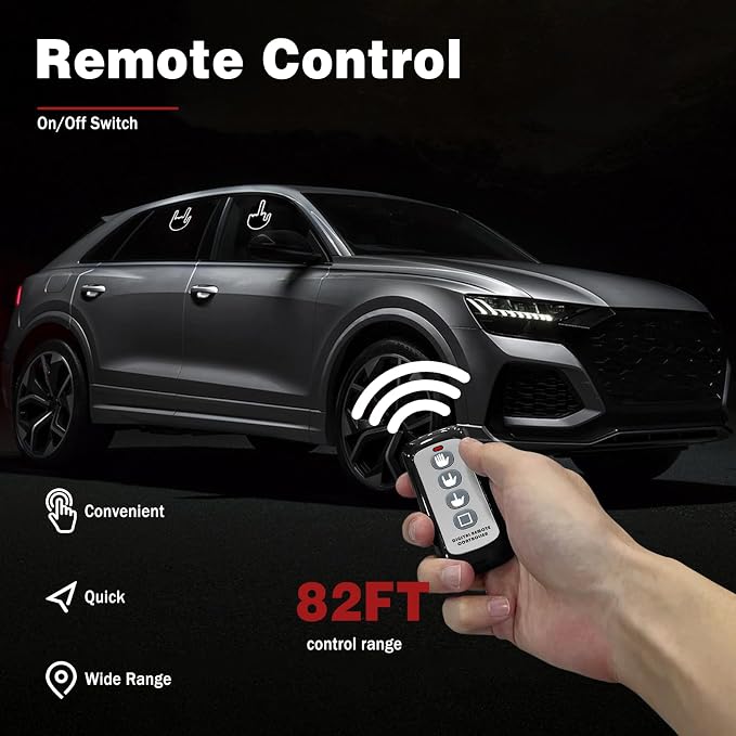 DIBMS Car Gesture Decorative Lights, Ambient Lighting, Rechargeable LED Gesture Lights for Car Road Rage LED Signs Calm Road Rage, Remote Control Triple Mode Fun Finger Lights (White)
