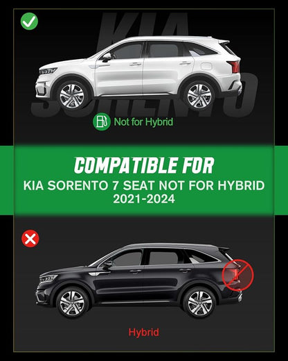 VIWIK Floor Mats for Kia Sorento 2021-2024 NOT Hybrid 6/7 seat, Car Mats All Weather Protection Custom Floor Liners 1st/2nd/3rd Row, Car Accessories for Sorento NOT Hybrid TPE Odorless Non-Slip