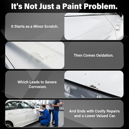 Touch Up Paint for Cars, 3-Pack - White Car Scratch Repair Pen, Color Accurate Automotive Touch Up Paint, Long-Lasting Scratch Resistance, Fast-Drying & User-Friendly, Safe & Water-Resistant for Automotive & Household Touch-Ups
