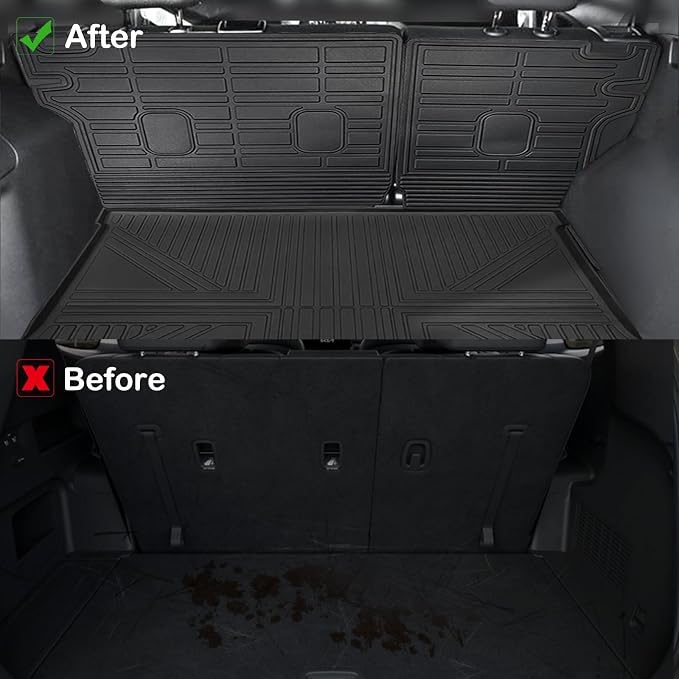 Floor Mats for 2021-2026 Nissan Rogue Upgrade Trunk Mat with Backrest Mat All Weather Floor Liners TPE Rubber Cargo Liner Fit for 2026 Nissan Rogue Anti-Slip Full Set Automobile Mats Accessories