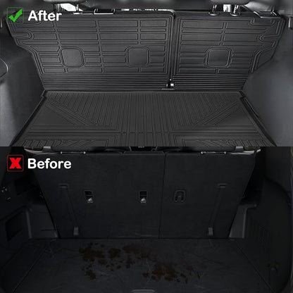 Floor Mats for 2021-2026 Nissan Rogue Upgrade Trunk Mat with Backrest Mat All Weather Floor Liners TPE Rubber Cargo Liner Fit for 2026 Nissan Rogue Anti-Slip Full Set Automobile Mats Accessories