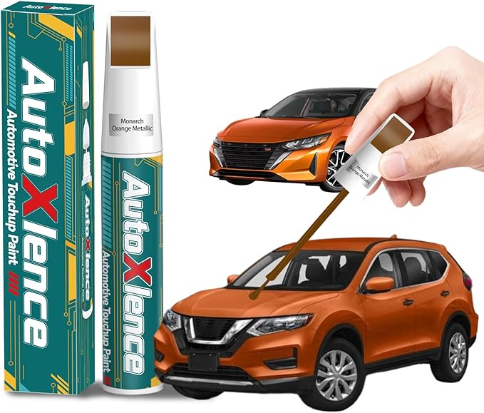 Monarch Orange Metallic(EBB) Touch Up Paint Compatible with Nissan Car Paint Pen Scratch Repair Automotive Scratch Remover Fix Exact Color Match