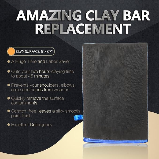 Clay Mitt, AutoCare Fine Grade Clay Bar Mitt Surface Prep Mitt Finish for Car Detailing Alternative Novel Detailing Tool & Kit