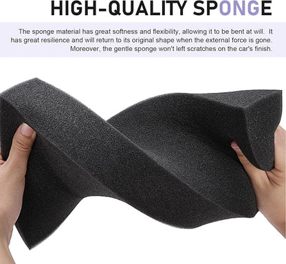 2PCS Tire Shine Applicator Pad, Reusable Foam Car Dressing Applicator Polishing Sponge Pads, Durable Hex-Grip Automotive Detailing Sponge Tool Universal for Most Vehicles