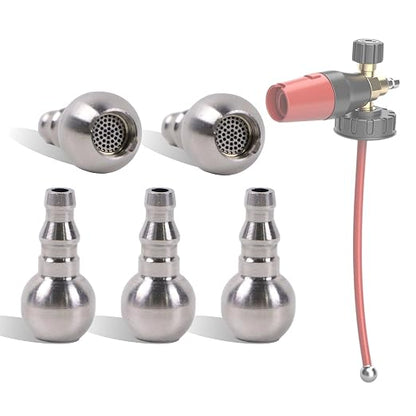 5-Pack Stainless Steel Foam Cannon Straw Ball, Universal Weighted Ball Fit for 5.9mm & 7.6mm Foam Cannons Straw - Dense Mesh Bottom, Silver