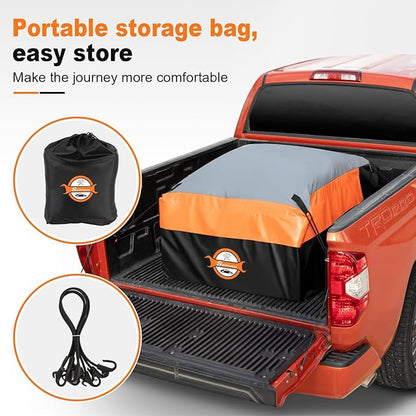 Sailnovo Truck Bed Cargo Bag, 38 Cubic ft Waterproof Cargo Bag for Truck Bed, Heavy Duty PVC Truck Cargo Bag Fits Any Truck Size with 6 Stretch Cord, Packing Bag (59''x48''x23'')