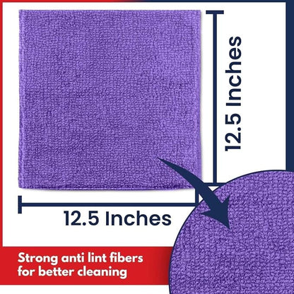 USANOOKS Premium 300GSM Microfiber Cleaning Cloth - 12.5"x12.5" High Performance - 1200 Washes, Ultra Absorbent Microfiber Towels for Cars Undercarriage, Rims & Engine Bay Cleaning - Microfiber Cloth