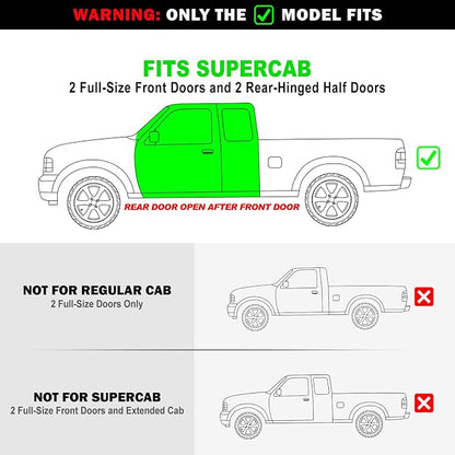 APS Black Stainless Steel Running Boards Style Compatible with Ford Ranger Mazda B-Series 1999-2011 Super Cab 4-Door (Drilling Required) (Side Steps Side Bars) 6in Wide