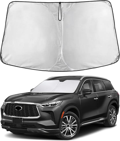 EcoNour Windshield Sunshade Compatible for Infiniti QX60 2014-2019 2020 2021, Sun Visor for Front Windshield & Window Sun Shade Cover, UV Heat Blocker & Protector, Car Accessories