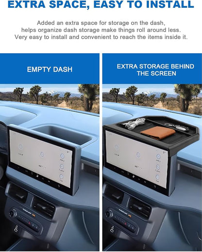 CDEFG for 2026 Ford Maverick Dashboard Storage Tray - Behind Screen Organizer Box 13.2-Inch Screen Dash Tray for 2025 2026 Ford Maverick Truck Accessories