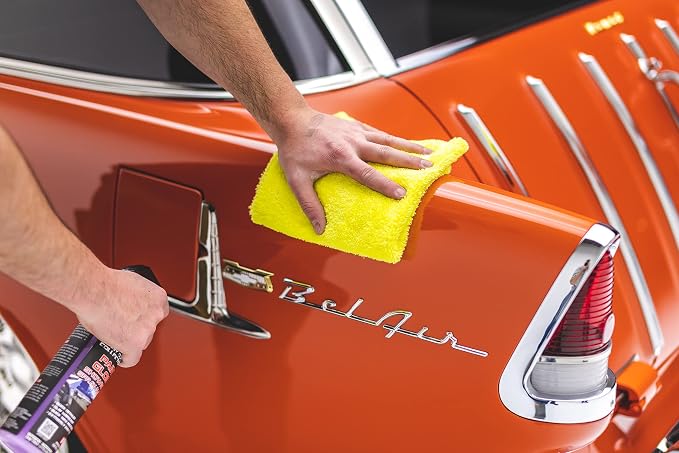 The Rag Company - Eagle Edgeless 350 (5-Pack) Professional Korean 70/30 Blend Super Plush Microfiber Detailing Towels, 350GSM, 16in x 16in, Yellow