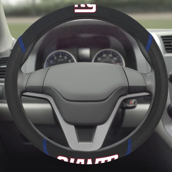 FANMATS NFL Unisex-Adult Embroidered Steering Wheel Cover