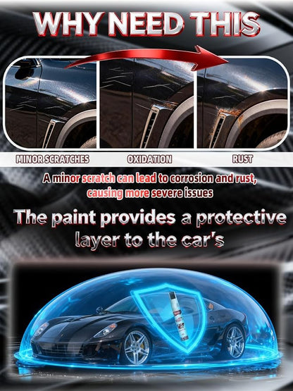 Black Car Touch Up Paint, Exact Color Match Car Scratch Repair Kit, Quick & Easy Fix Chips and Nicks Scuff(WA8555/848 Black)