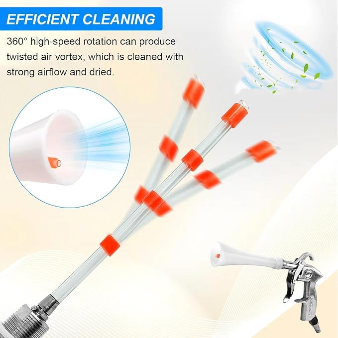 Tornado Car Cleaning Gun for Car Detailing Detailing Tool - High Pressure Air Gun Dry Cleaning Gun Used in Conjunction with Air Compressor