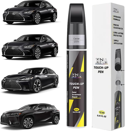 XNA Caviar(223) for Lexus Touch Up Paint, Car Scratch Remover for Nicks and Chips Repair, 2-In-1 Quick & Easy Fix Car Scratch Repair Kit with Exact Color-Matched