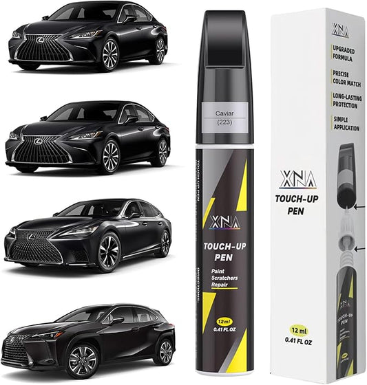 XNA Caviar(223) for Lexus Touch Up Paint, Car Scratch Remover for Nicks and Chips Repair, 2-In-1 Quick & Easy Fix Car Scratch Repair Kit with Exact Color-Matched