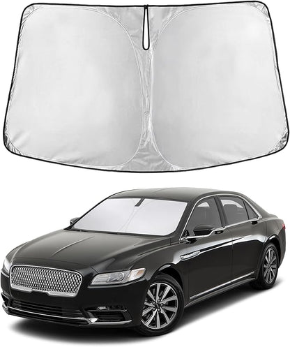 EcoNour Windshield Sunshade Compatible for Lincoln Continental 2017-2018 2019 2020, Sun Visor for Front Windshield & Window Sun Shade Cover, UV Heat Blocker & Protector, Car Accessories