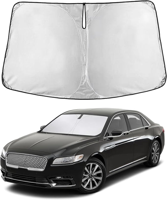 EcoNour Windshield Sunshade Compatible for Lincoln Continental 2017-2018 2019 2020, Sun Visor for Front Windshield & Window Sun Shade Cover, UV Heat Blocker & Protector, Car Accessories
