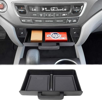 PIMCAR Removable Tray for 2016-2022 Honda Pilot/2017-2026 Honda Ridgeline/2019-2025 Honda Passport Center Console Organizer Storage Box Interior Accessories (Only Fit Models with Cubby)