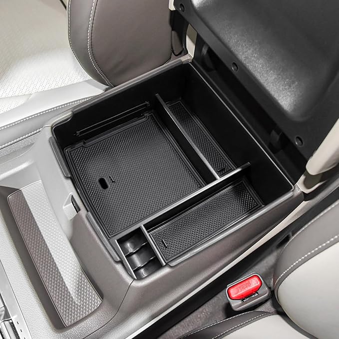 HGWEI Center Console Organizer Compatible with Kia Carnival KA4 MPV 2022 2023 2024 2025 2026 Accessories Armrest Storage Box, Secondary Insert Tray Coin Holder, Black