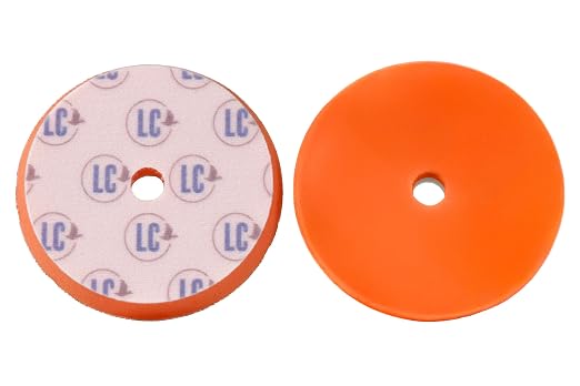 5.5" SDO Orange Foam Light Cutting Pad (2-Pack) – Lake Country Manufacturing – Premium Standard Duty Orbital Finishing Pad for Painted Surfaces – Fits 5" Backing Plate